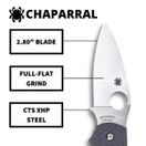 Spyderco Chaparral Lightweight Prestige Knife PlainEdge | C152PGY