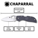 Spyderco Chaparral Lightweight Prestige Knife PlainEdge | C152PGY