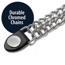 Diamond Plate 4-Piece Vest Extender Set - Jacket Accessories with Chrome Finish