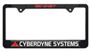Terminator Cyberdyne Systems Skynet Shiny Black Metal License Plate Frame