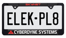 Terminator Cyberdyne Systems Skynet Shiny Black Metal License Plate Frame