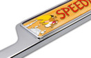 Speedy Gonzales Open Corners Chrome License Plate Frame Speedy Gonzales Open Corners Chrome License Plate Frame