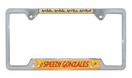 Speedy Gonzales Open Corners Chrome License Plate Frame Speedy Gonzales Open Corners Chrome License Plate Frame