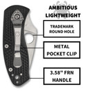 Spyderco 0148PBK Ambitious Lightweight