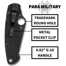 Spyderco Para Military 2 Folding Pocket Knife C81GMCBKP2