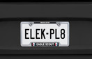 Elektroplate Eagle Scout Proud Parent Chrome Open Corner License Plate Frame