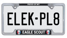 Elektroplate Eagle Scout Proud Parent Chrome Open Corner License Plate Frame