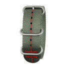 BERTUCCI Nylon Watch Band - 22mm - Defender Drab with Red Pro-Stripe
