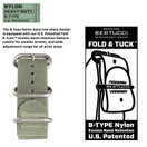 BERTUCCI Nylon Watch Band - 22mm - Defender Drab with Red Pro-Stripe