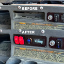 OZ-USA Carbon Fiber Golf Ball Holder Dash Cover Plate USB Charger Aux Switch