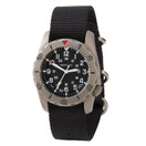BERTUCCI® 40 mm Titanium Field Watch - A-2TR Field Pro™ - Black dial, Black Nylon Band - 12114