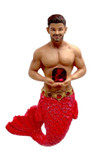 December Diamonds 55-55489 January Garnet Merman Ornament 4.5 Inches