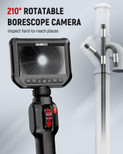 Two-Way Articulating Borescope Camera w/ Light, KAIWEETS 0.33in Endoscope Camera