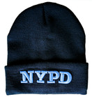 Torkia NYPD navy blue knit beanie winter hat