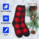 World's Softest Socks Cozy Crew Buffalo Plaid socks
