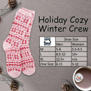 World's Softest Socks Cozy Crew Fair Isle Pink socks