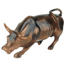 Torkia Bronze Wall Street Bull Stock Market NYC Statue w/ Base Large 6.5 inch