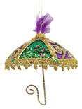 December Diamonds 79-81380 Mardi Gras Umbrella Hanging Ornament 5 Inch Tall