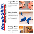 Heavy Duty Reusable Plastic Construction Shims for Spacing/Leveling/Plumbing 