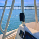 Golf Cart Phone Holder – Universal Phone Caddy for Golf Carts & Boats – Secure Mount for Square Struts & Round Poles – Fits Large Phones & Thick Cases – No Tools Needed