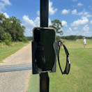 Golf Cart Phone Holder – Universal Phone Caddy for Golf Carts & Boats – Secure Mount for Square Struts & Round Poles – Fits Large Phones & Thick Cases – No Tools Needed