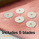 Fiskars 60mm Rotary Blades - Straight (5PK) (1065953)