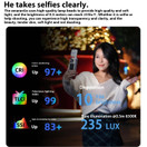 Amaran Magnetic Selfie Phone Light,Go Dual LED Light Source with Adjustable Mirror Light CCT 2700K-6500K,Rechargeable for Selfie,Makeup,Video Conference,TikTok,for iPhone & Android (Blue)