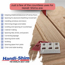 Plastic Construction Shims Spacers 1/8-Inch White 100 Ct Pro Pack Reusable