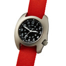 Bertucci Black dial- #393 International / NASA Orange nylon band Watch - 17021
