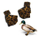 Large Waterfowl Pair (4.5" W x 4" L) / Leopard Duck Shoes