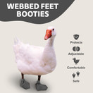 Duck Shoes for Injured Feet – Protective Neoprene Footwear for Ducks, Protective Shoes for Birds with Injured feet, Bumblefoot Relief - Large, 4.5” Max. Inside Width - Gray