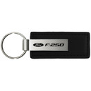 AU-TOMOTIVE GOLD Officially Licensed Ford F-250 Keychain Leather Black