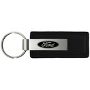Au-Tomotive Gold Ford Black Leather Key Fob