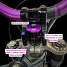 Stem Lock for E-Motos - Talaria, Surron, E-Ride Pro, 79Bike - Handlebar Stem Lock for Bar Mount, Stem Cap, Stem Spacers, Stem Bolt - Multiple Color Options - Electric Bike Part/Black