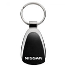 AU-TOMOTIVE GOLD INC. Official Nissan Teardrop Keychain Shiny Chrome (Black)