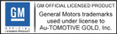 Au-TOMOTIVE GOLD License Plate Frame for Cadilac (Chrome on Black)