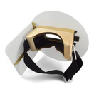 Wendy's Pancake Welding Hood Helmet w/Strap - Right Handed - White FLIP UP Lens