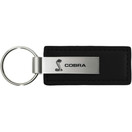 AU-TOMOTIVE GOLD, INC. Officially Licensed Black Leather Key Fob for Cobra
