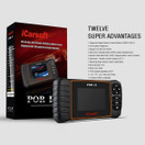 iCarsoft POR-II Porsche OBD-II Scanner Tool Multi-systems ABS SRS