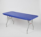 Kwik-Covers Rectangular Fitted Plastic Table Covers, 6' x 30" (6 Feet), Red, White, Blue
