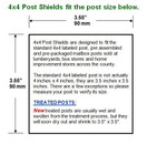 Post Shields (3.5" x 3.5" x 6" High White): Protects mailbox and fence posts from grass trimmer damage.