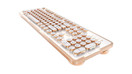 Azio MK-RETRO-02 Mk Retro USB Typewriter Inspired Mechanical Keyboard, Blue Switch, Gold Edition