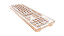 Azio MK-RETRO-02 Mk Retro USB Typewriter Inspired Mechanical Keyboard, Blue Switch, Gold Edition