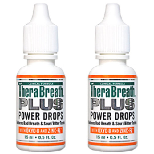 TheraBreath PLUS Power Drops with OXYD 8 and Zinc Rx - 2 Pack