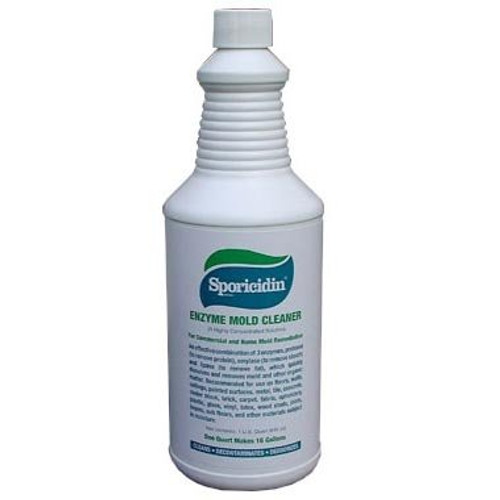 Sporicidin Enzyme Mold Stain Cleaner Quart (32oz / 946ml) bottle of concentrate