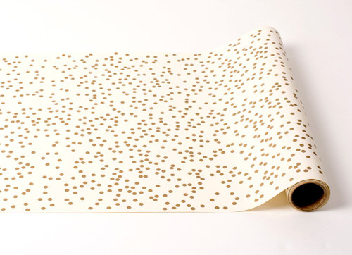 Gold Confetti Paper Table Runner 25' American Made
