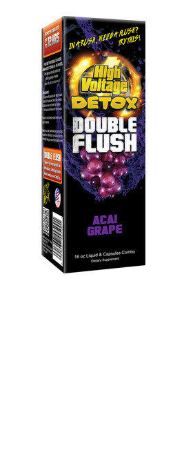 High Voltage Detox Double Flush - Acai Grape (16oz liquid + Capsules)