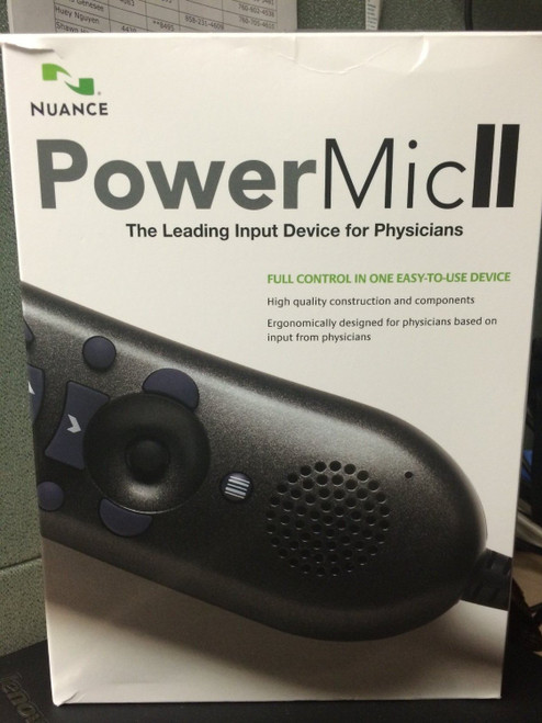 Dictaphone Nuance PowerMic II Speech Recognition Hand Microphone with Cradle