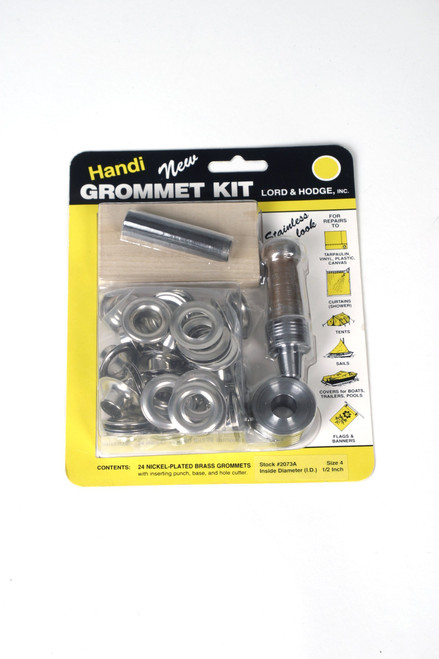 Lord & Hodge #4 Grommet Kit Brass (Nickel Plated)
