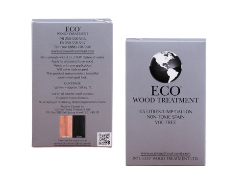Eco Wood Treatment 1 US Gallon, Silvery Patina | Semi-Transparent (2 Pack)